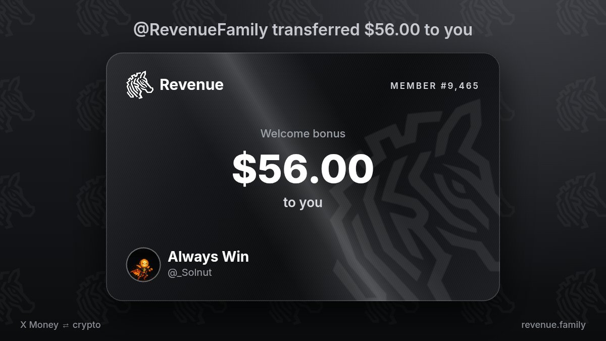 _Solnut's tweet photo. Here for my $56.00 from @RevenueFamily https://t.co/9ncvDT4tD2