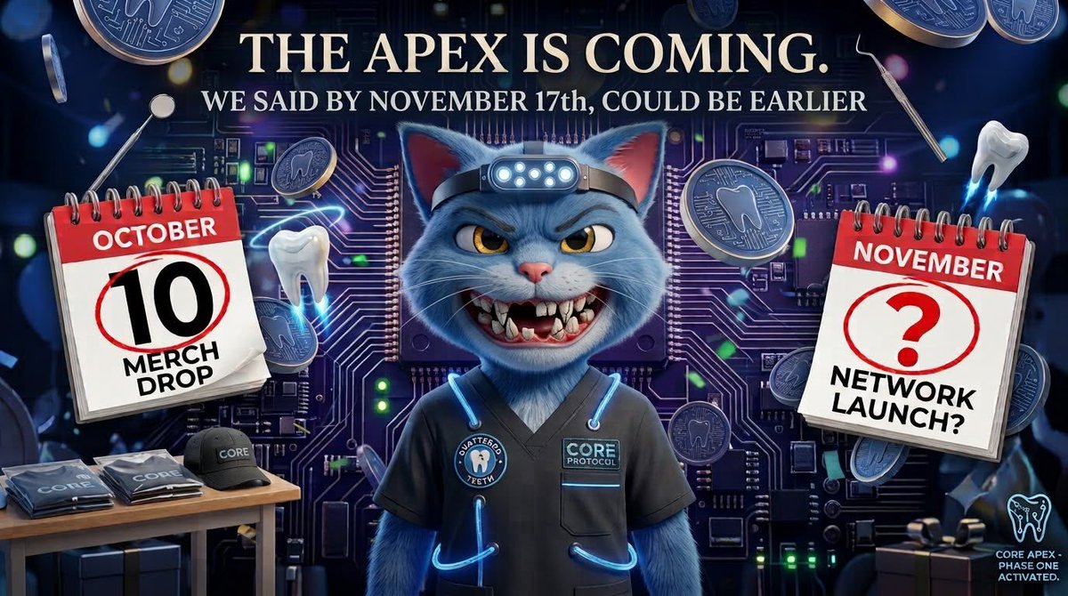 ShatteredTe3th's tweet photo. The countdown to the dental revolution is ON! 🦷🔥

​$TEETH launches no later than November 17th—which means we could drop at ANY TIME before then! 🚨

​We’re fusing meme power with real dental utility: office integrations, yearly Smile Makeovers, NFTs, & merch!

​Get prepared. Together, we rebuild our smiles! 😁

​#TEETH #Crypto #MemeCoin #Altcoins #Web3 #DentalCrypto #ShatteredTeeth