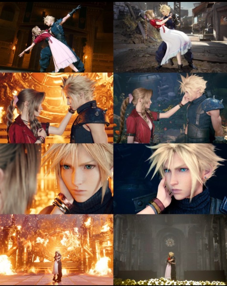 L0velive3's tweet photo. Cloud and Aerith are the definition of star-crossed lovers. There was never a debate about it until AC and CC made some of the fandom delusional. You can tell the people getting mad at this never played OG. Not only does loveless mirror their story, Nomura loved Romeo and Juliet https://t.co/7k6ozBWkE1