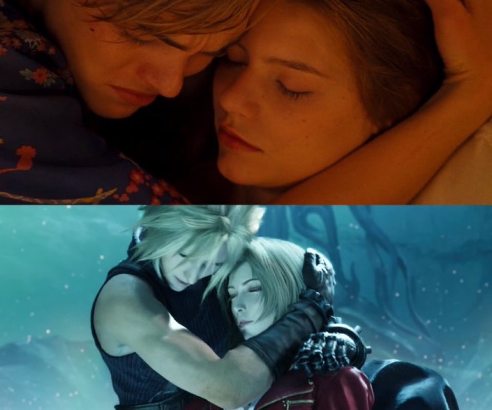L0velive3's tweet photo. Cloud and Aerith are the definition of star-crossed lovers. There was never a debate about it until AC and CC made some of the fandom delusional. You can tell the people getting mad at this never played OG. Not only does loveless mirror their story, Nomura loved Romeo and Juliet https://t.co/7k6ozBWkE1