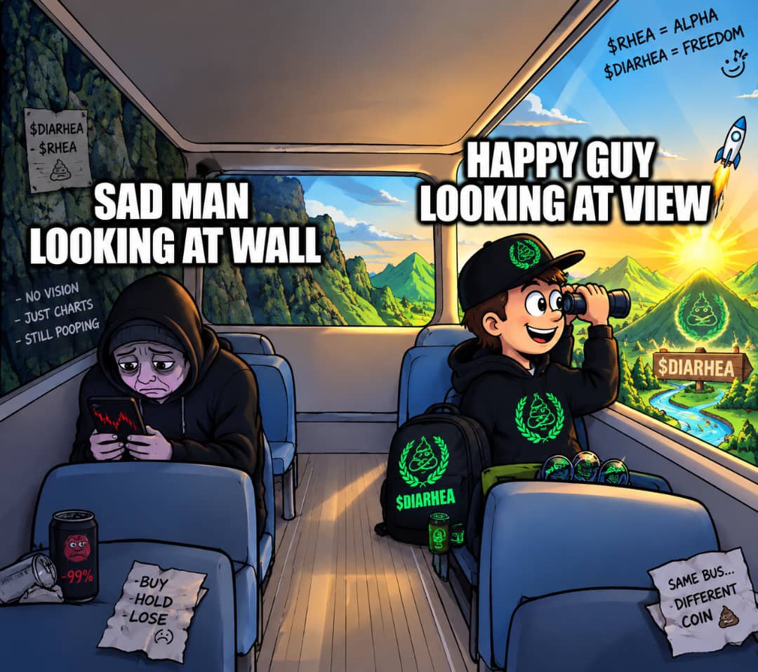 RedEyequ77's tweet photo. Same bus, different coin 💩

some are watching the chart.
some are watching the view.

choose your seat wisely. https://t.co/5BKLVHk9Bg