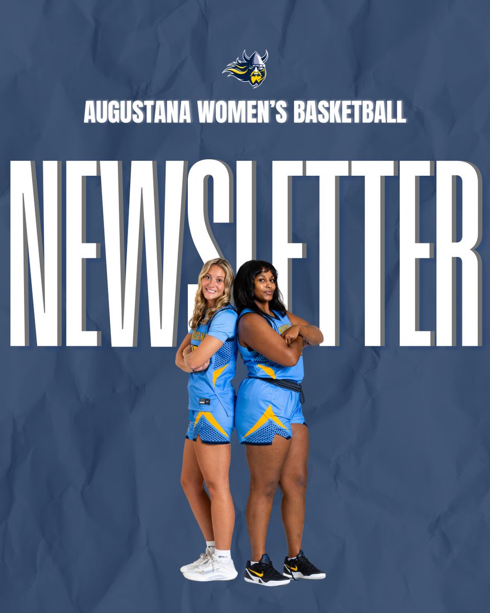 AugieWBB's tweet photo. This Week’s Newsletter 📰 

Check out our Augustana Women’s Basketball Newsletter and see what’s going on with Augie WBB🏀

Click the link to view!
https://t.co/jnnKfmLysF

#BuildingChampions ⚔️ https://t.co/VKw4oXxl6F