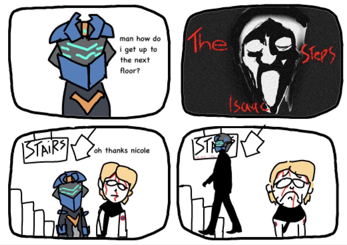 noodlesareokay's tweet photo. the steps isaac https://t.co/N5wmQP7SE9