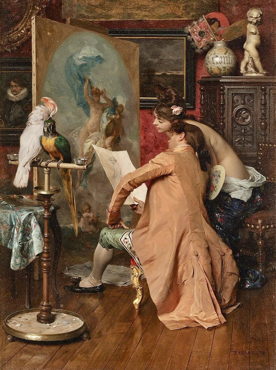 nissnickmich's tweet photo. “El artista y su modelo” (1878). Obra del pintor francés Charles Bargue #arte #pintura #pintor #artista #modelo #curiosidades #30sep https://t.co/ctiQmCJT2l