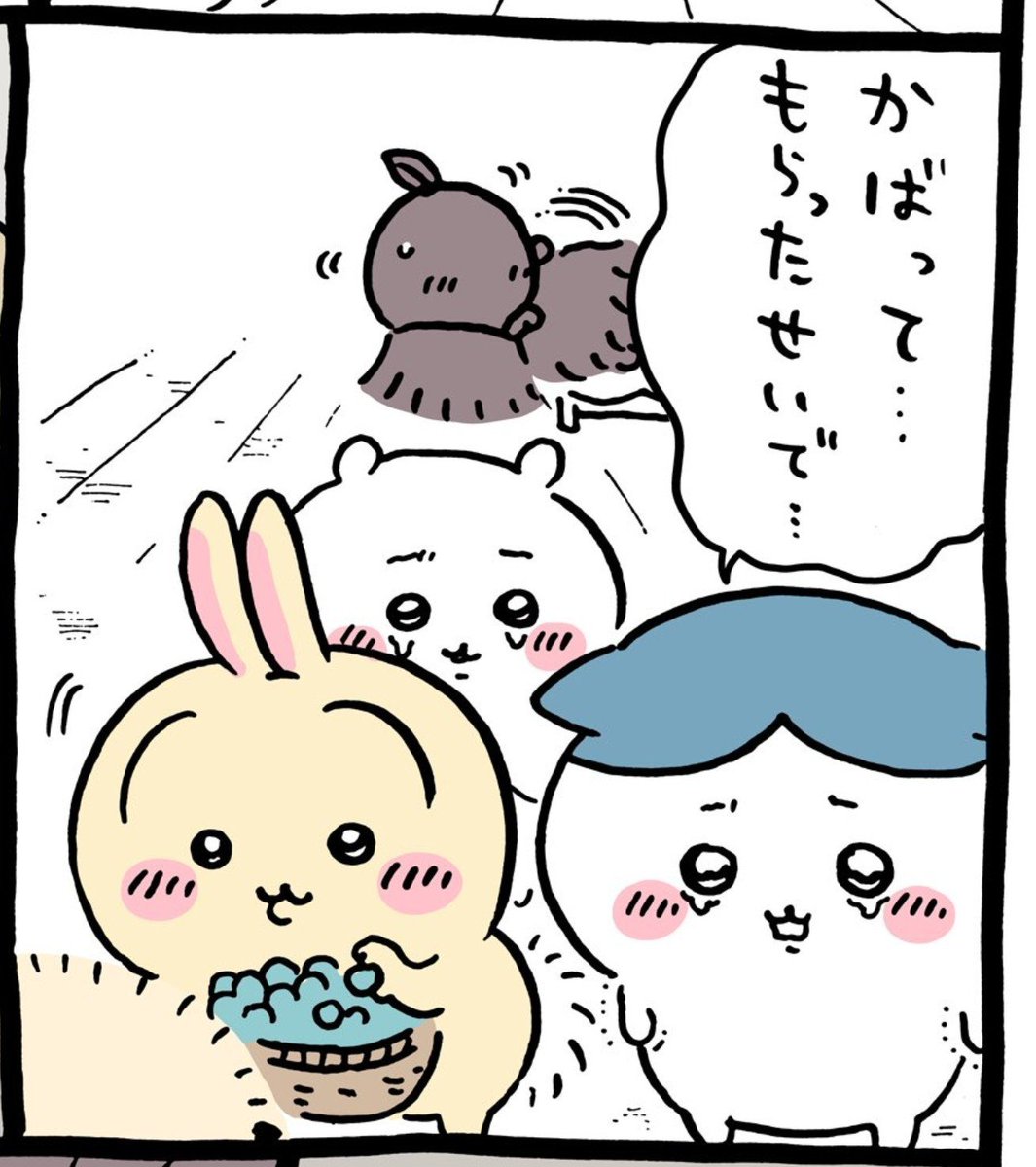 ponyu_oekaki's tweet photo. ハチワレちゃんは自分より相手を優先しちゃう節があるんだよね、自分を蔑ろにしちゃうっていうか…フタバに庇ってもらった時も「庇ってもらったせいで」って言い方してるし、草むしり検定も自分だけ受かっちゃった時、喜びより申し訳なさがきてる。欲しかったキラもあげようとするし…
 #ちいかわ https://t.co/Aq5Bpna83E