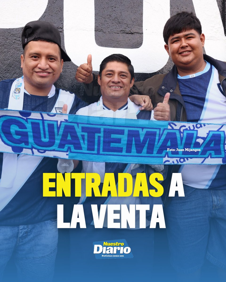NuestroDiario's tweet photo. ¿VAS A IR AL ESTADIO? ⚽️🇬🇹🏟🙌🏻

La Federación de Guatemala confirmó los precios de los boletos para el juego del próximo lunes ante Surinam en el estadio El Trébol.

📌Las entradas ya están a la venta en https://t.co/bwkTGXRpxv 

📸Juan Mijangos | #DeportesND https://t.co/DwfL38bbKA