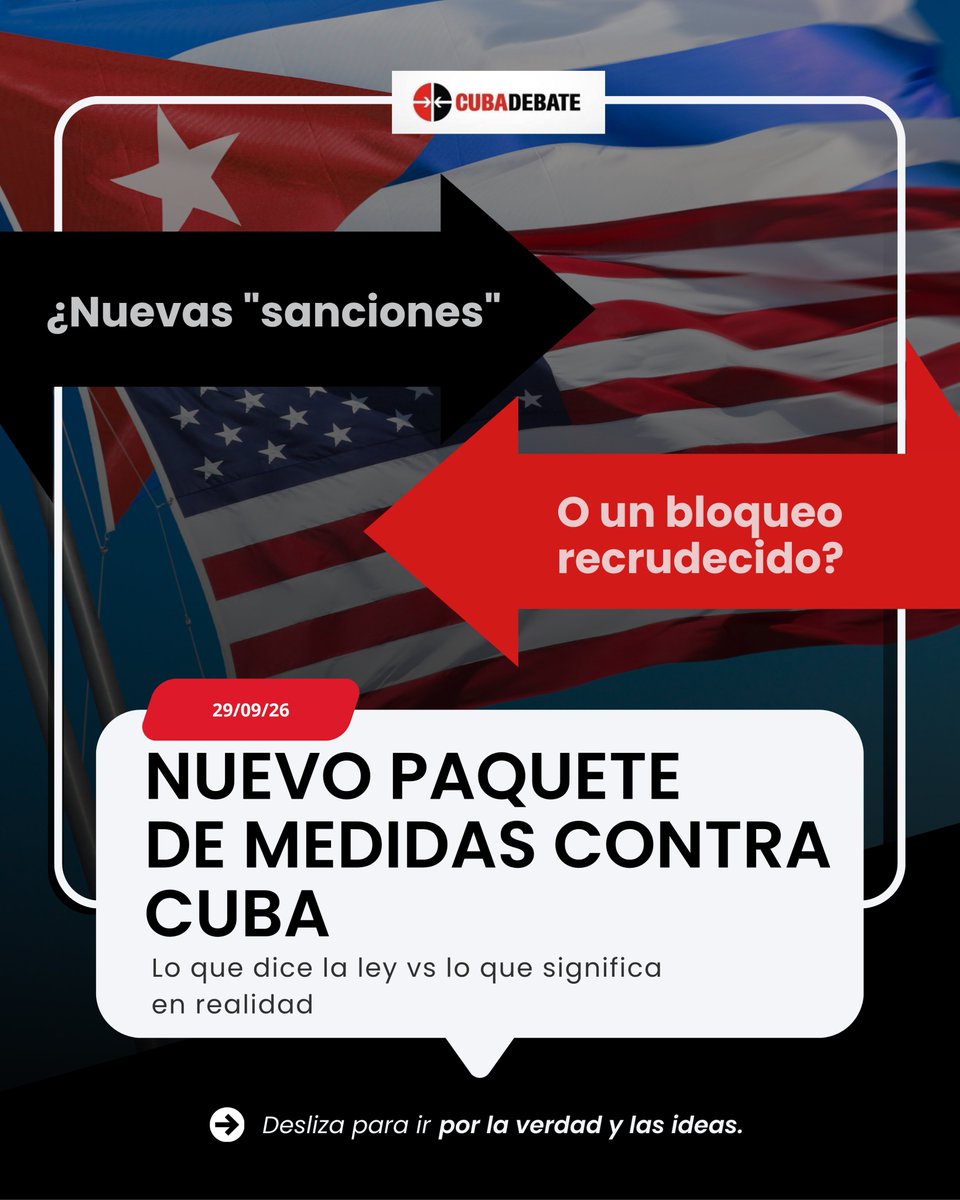 YelenysLasTunas's tweet photo. Primero decían apoyar al sector privado para destruir la #RevoluciónCubana. Ahora lo incluyen en las sanciones y amenazan con bloquear sus cuentas. El #BloqueoGenocida es un castigo colectivo contra el pueblo cubano. https://t.co/5Ep6nzvaiZ