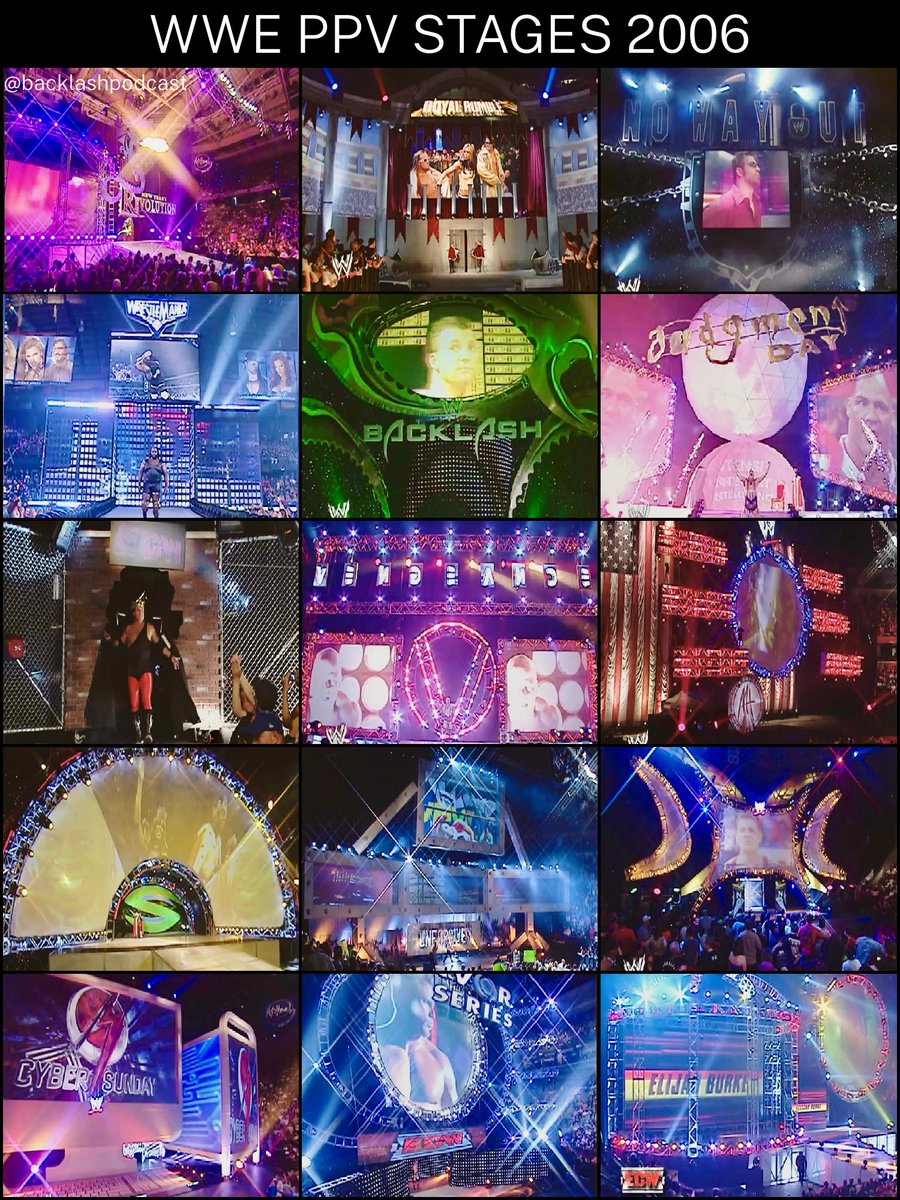 RuthlessAggresr's tweet photo. WWE PPV stages from 2006. Which was your favorite? 

Credit to Jobbing4Life on instagram for the screenshots https://t.co/rqaPaPWSnS