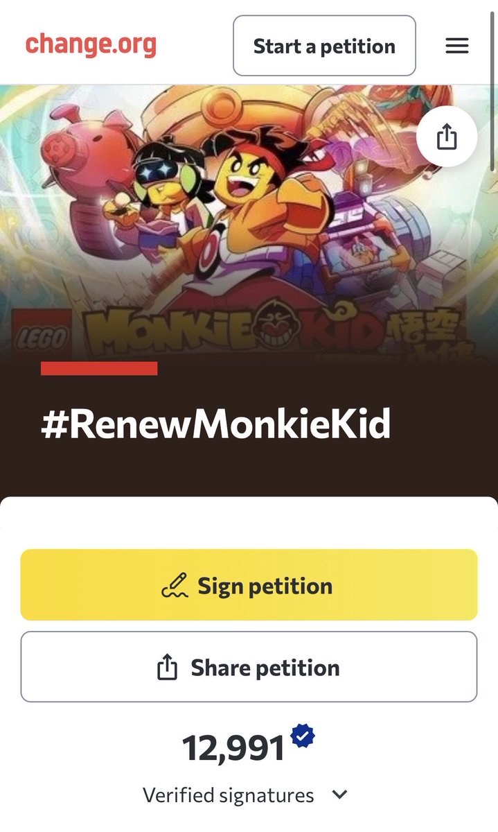BunnsaCakefr's tweet photo. 🚨 9 SIGNATURES LEFT!!! 🚨

We are literally NINE people away from hitting 13,000! 📣💥
Let's smash this milestone right now

LIKE &amp; RT! 🤝 the petition in the comments!!

 #lmk #LEGOMonkieKid #renewmonkiekid #MonkieKid https://t.co/XbDhh3ajqG