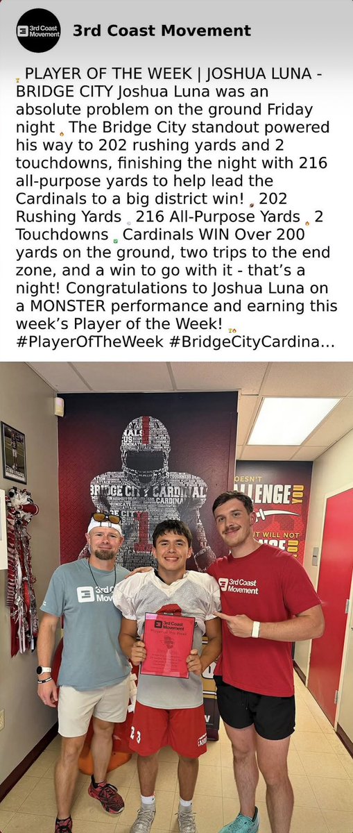 josh1una's tweet photo. Thank you 3rd Coast Movement for naming me your player of the week!
@coachsmalley23 @coachmanous #AGTG https://t.co/nUSgesHpzj