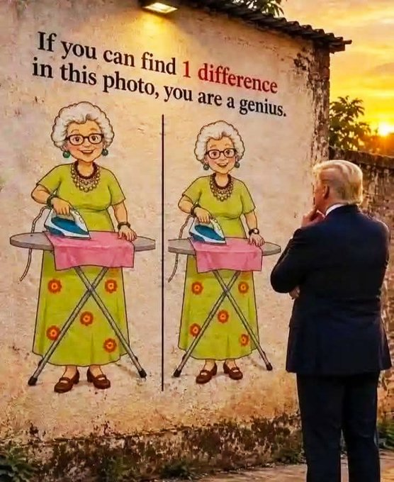 Lindsey_448's tweet photo. Can you spot the difference, or are you still standing there like Trump? https://t.co/XLXpHQnCD9