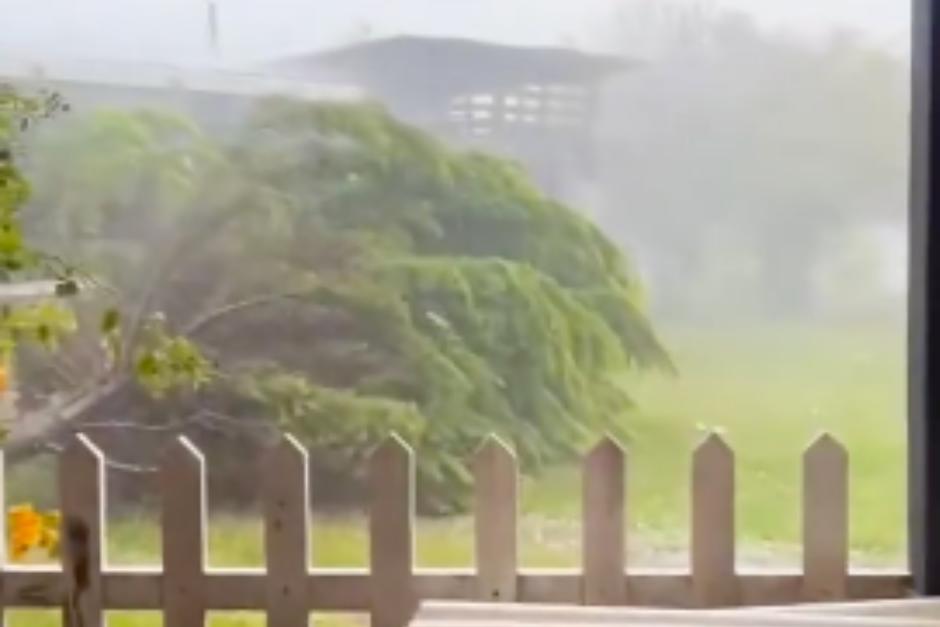 Fuerte viento y granizo: Así documentaron una tormenta en Huehuetenango