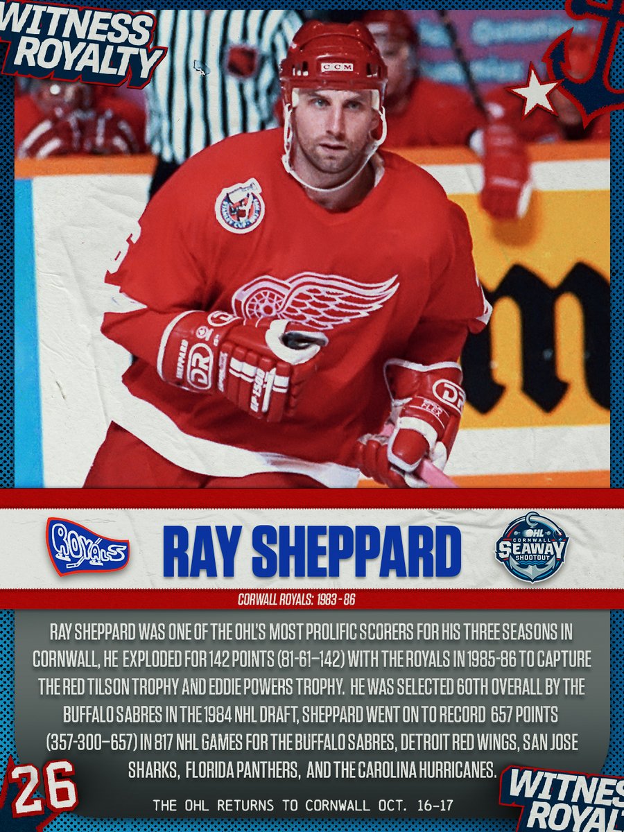 OHLHockey's tweet photo. A Cornwall legend β
Ray Seppard left a lasting legacy in Cornwall before his 800+ game @NHL career.
DETAILS ποΈ: https://t.co/nr7HYJ0QvT
ποΈ: https://t.co/yzUoYM8SwC
#SeawayShootout | #OHLAlumni https://t.co/c1TYo7L6Qo