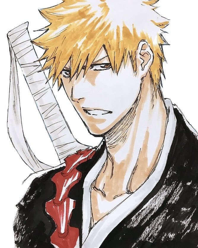 ParasiticEager2's tweet photo. Ichigo illustration drawn by Masashi Kudo https://t.co/cttNWGsvTs