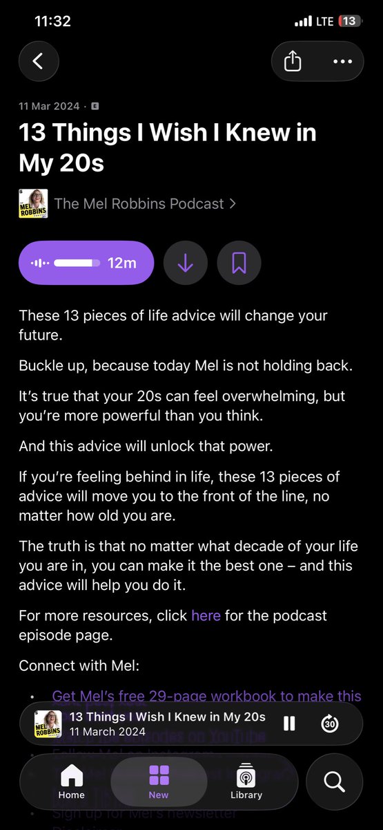By_bolanle's tweet photo. I just listened to a Mel Robbins podcast and whew 😭

The way I started reflecting on my life after listening???

If you’re into self-growth, motivation, mindset and personal development, please listen to her podcast. You might actually take something from it.😌 https://t.co/jGT0z4oUdu