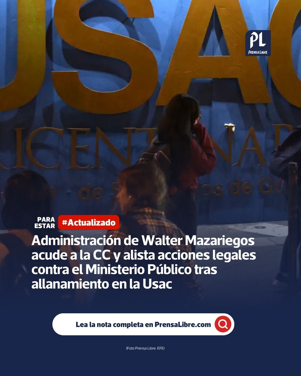 🚨 #Actualizado: Usac presenta amparo ante la CC tras allanamiento del MP La Dirección de Asuntos Jurídicos informó que también promovió recursos para cuesti…