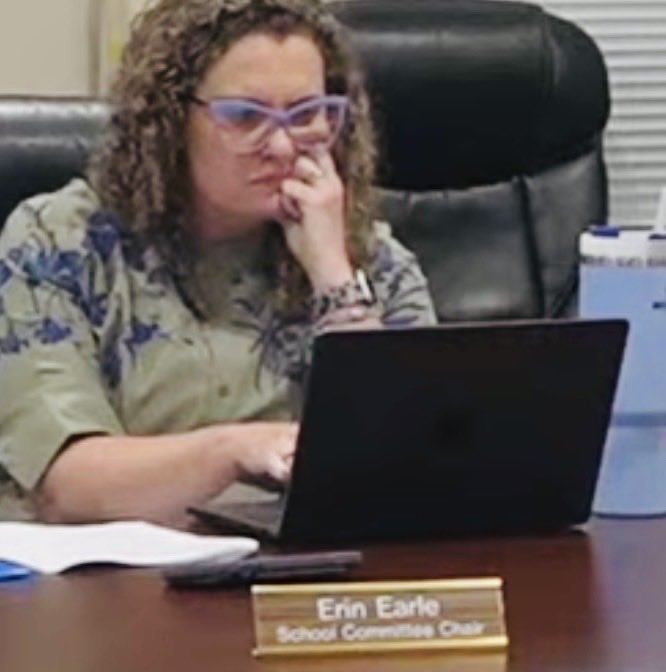 RamonaBessinger's tweet photo. Here are some facts about North Kingstown’s school committee member Erin Earle who is up for re-election in November:

She frequents failed urban Providence RI for help with content to bring to North Kingstown a once high performing school district.

She wants teachers to be hired just because they ar BLACK or BROWN and does not want hiring to be based on merit.

She hired a man pretending to be a woman at the elementary school.

She wants little children to call the male teacher: “m’am”.

She brought a race-based DEI curriculum and culture to NK schools.  

She sites Providence as an example for DEI excellence, meanwhile PVD is a failing school system in turmoil while NKSD was a high performing district. 

Erin talks to children about bringing in the same “pleasurable sex” curriculum.

Erin voted for and implemented in all K-12 schools Health Smart etr a pleasure based LGBTQ+ curriculum for your children. 

Erin allows innocent boys and girls to be funneled into big-Pharma traps through school liaisons with mental health facilities.

Erin demands that children share private spaces with members of the opposite sex.  

But she gets to use a women only restroom.  

Earle wants more explicit content for your children K-12.  

She wants teachers to talk about gay-s3x to your children. That includes how to stick a p3nis into another person’s butt hole! 

I’ve shown you all the receipts and now it’s time you vote her OFF that committee.