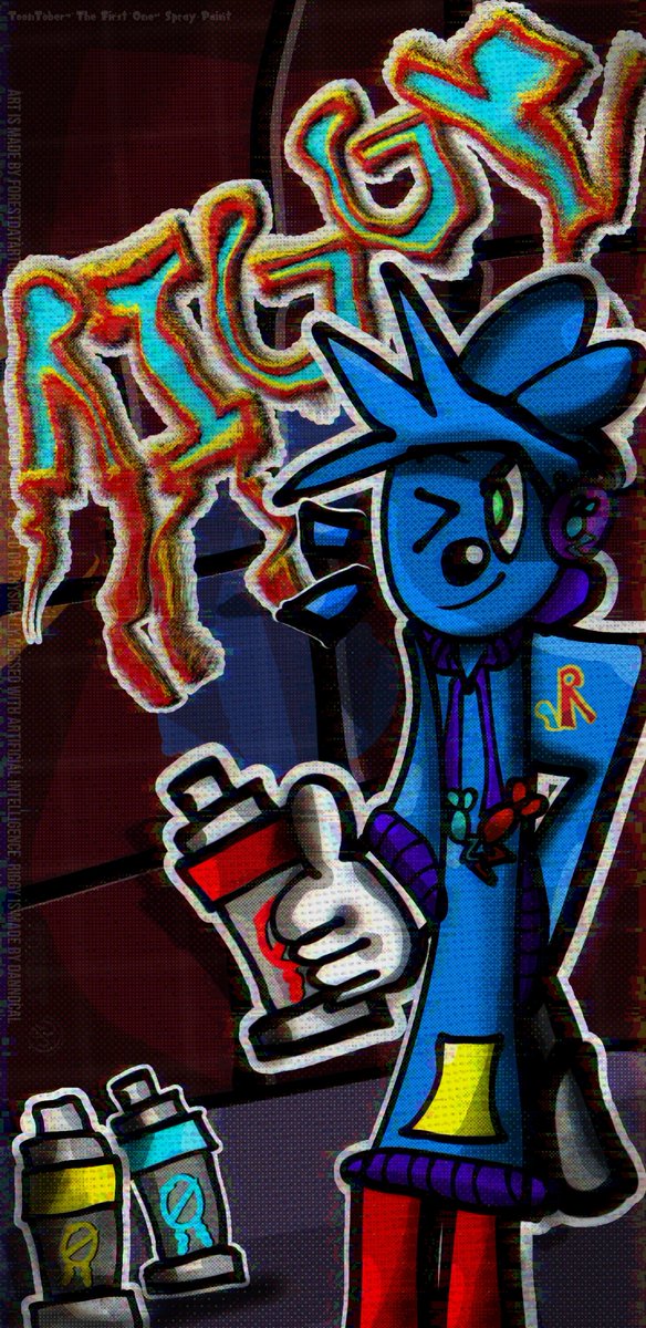 forestdatartguy's tweet photo. #ToonTurfTober #ToonTurfTober2026 #ToonTurf #ToonTurfTwt #Riggy #DannoCal
The First One- Spray Paint
I tried applying the design aspects of my characters to Riggy , i think it turned out well... anyways here we have it. https://t.co/cZqZLhIptu