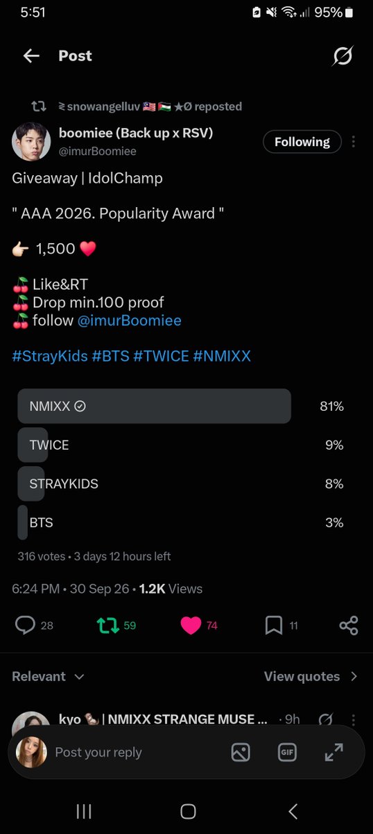 oceanogrphy's tweet photo. @imurBoomiee #NMIXX https://t.co/fumJtjLylR