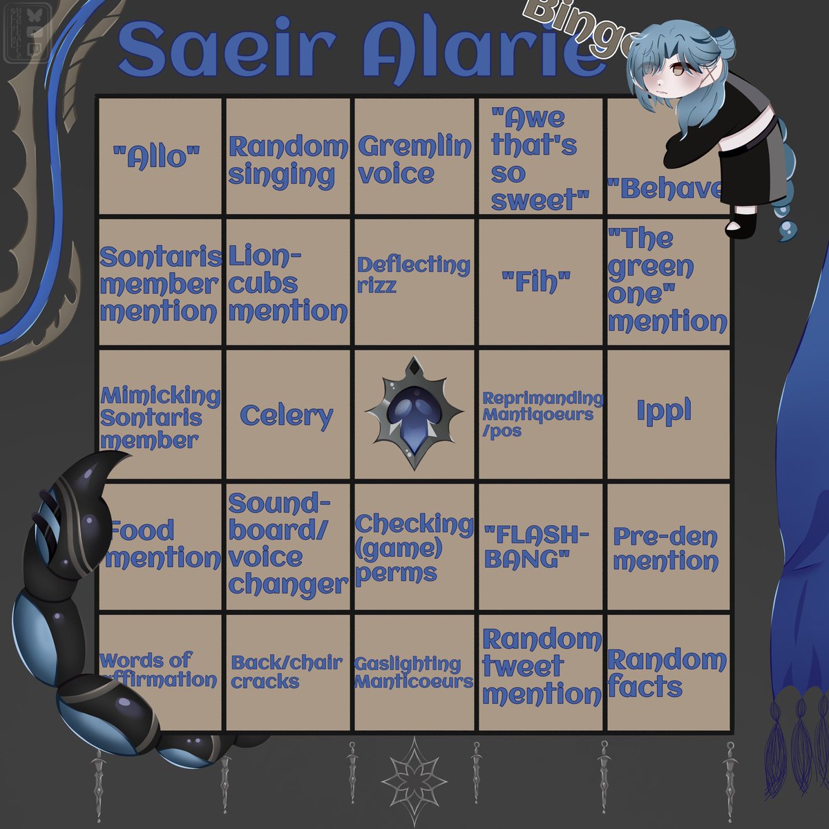 OlivineBorealis's tweet photo. Made in collaboration with the pre-den oomfs! Both the filled in template and the empty one are free use as long as it’s used respectfully towards Saeir. 

#SaeirAlarie #Gallarie #CeleryAlarie https://t.co/TquSkHzzQg