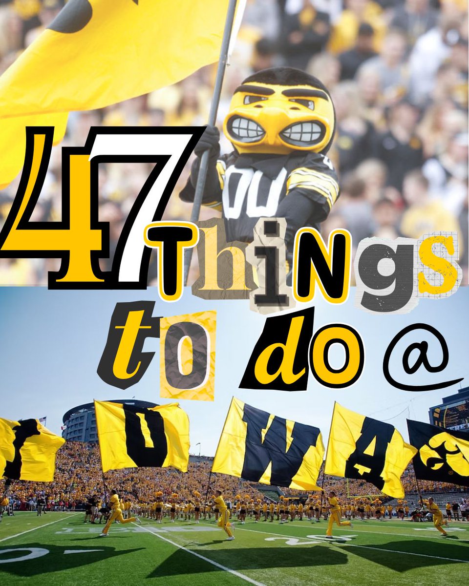 UIREACHProgram's tweet photo. 47 things to do @itsuiowa   🖤💛
Game day is only the beginning. Whether you’re cheering on the Hawkeyes, grabbing a bite downtown, exploring local shops or catching a show.
Save this post, send it to your crew, and start making your list. https://t.co/bqG79IGEeW