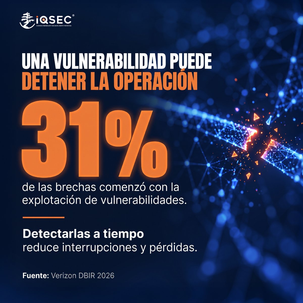 IQsec's tweet photo. Un acceso mal protegido puede convertirse en una crisis. Anticípate: protege continuidad, información e identidades. Solicita una evaluación: https://t.co/1N1lhpJfEe #IQSEC #HazloSeguro #Ciberseguridad https://t.co/iYcYDjE6Fu