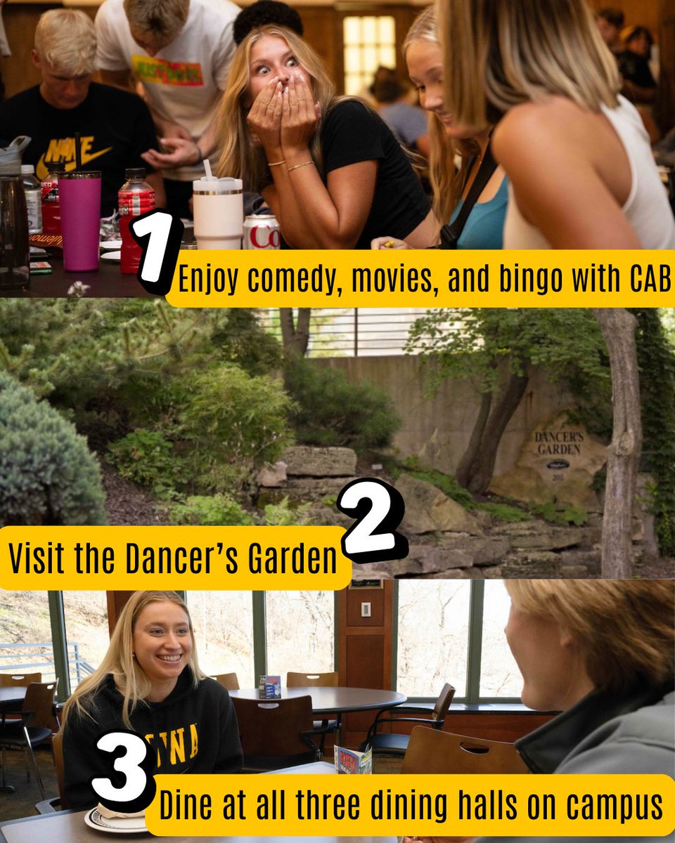 UIREACHProgram's tweet photo. 47 things to do @itsuiowa   🖤💛
Game day is only the beginning. Whether you’re cheering on the Hawkeyes, grabbing a bite downtown, exploring local shops or catching a show.
Save this post, send it to your crew, and start making your list. https://t.co/bqG79IGEeW