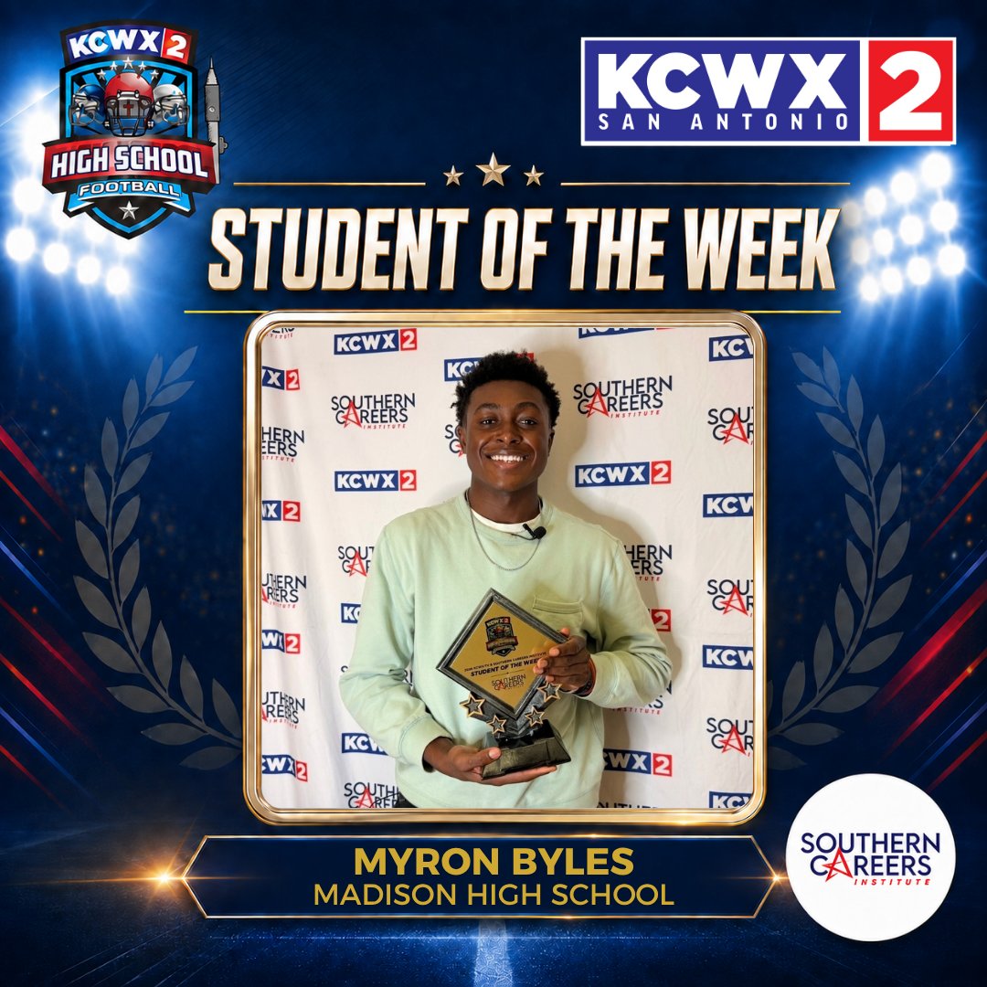 kcwxtv's tweet photo. Celebrating the Student and Teacher of the Week from Madison High School!📚✏️
#madisonhighschool #madisonmavericks #sanantonio #teacheroftheweek #studentoftheweek @madisonbooster @SaMadisonMavs @JMadison_FB https://t.co/JsfUvNgzCK
