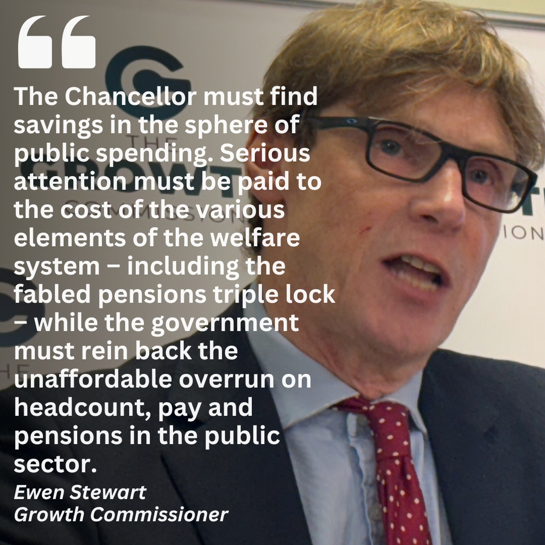 TheGrowthComm's tweet photo. Growth Commissioner Ewen Stewart highlights the calls in our Growth Budget 2026 to rein in government spending👇
https://t.co/eTqAHhGkqC https://t.co/8xmCs2eFYP