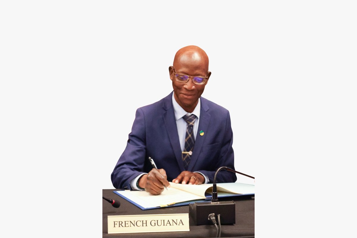 CARICOMorg's tweet photo. The Caribbean Community (CARICOM) is deeply saddened at the passing of His Excellency Gabriel Serville, President of the Territorial Collectivity of French Guiana, on Wednesday 30 September.

President Serville dedicated many years of his life to public service in national politics and academia. He led efforts for engagements with CARICOM, which were formalised on 7 July 2026 with French Guiana’s accession as the eighth Associate Member of the Community.

CARICOM acknowledges his contribution to efforts to promote dialogue and cooperation in areas critical to regional development.

We extend deepest condolences to the government and people of French Guiana.