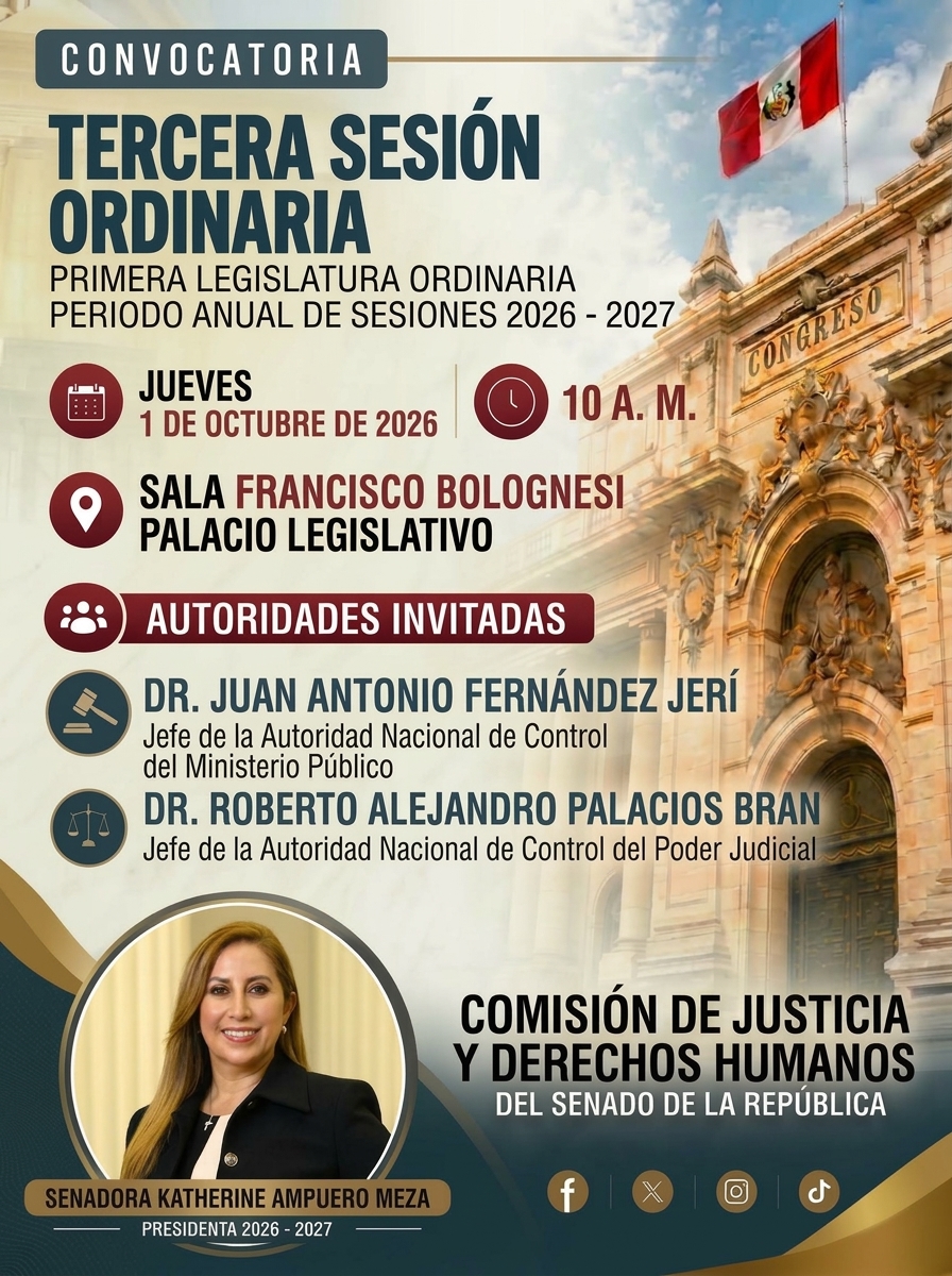 JustDDHHSenado's tweet photo. 🔴🔎 Procesos disciplinarios a jueces y fiscales: queremos respuestas
Continuamos ejerciendo el control político y fiscalización, esta vez a los órganos de control.
📄Entérate quiénes participarán en nuestra sesión y qué temas tocaremos. 
👉Nota de prensa https://t.co/xGYzTZW1kR https://t.co/XRlBpvBPgj