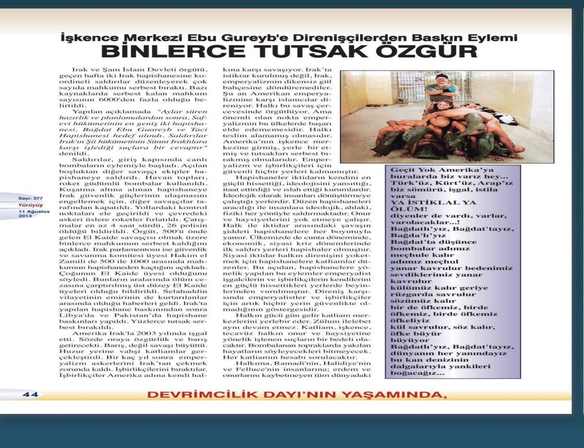 heyatamam's tweet photo. Madem IŞİD’e, El-Kaide’ye övgüler diziyor; Felluce’yi anlatıp cihatçıların mücadelesini romantize ediyorsunuz…

Peki neden Irak’a gidip övdüğünüz bu cihatçılarla birlikte emperyalizme karşı savaşmadınız? Hemde listedekilerle yakından tanışmış olurdunuz 🙂 https://t.co/lUsFXLbety