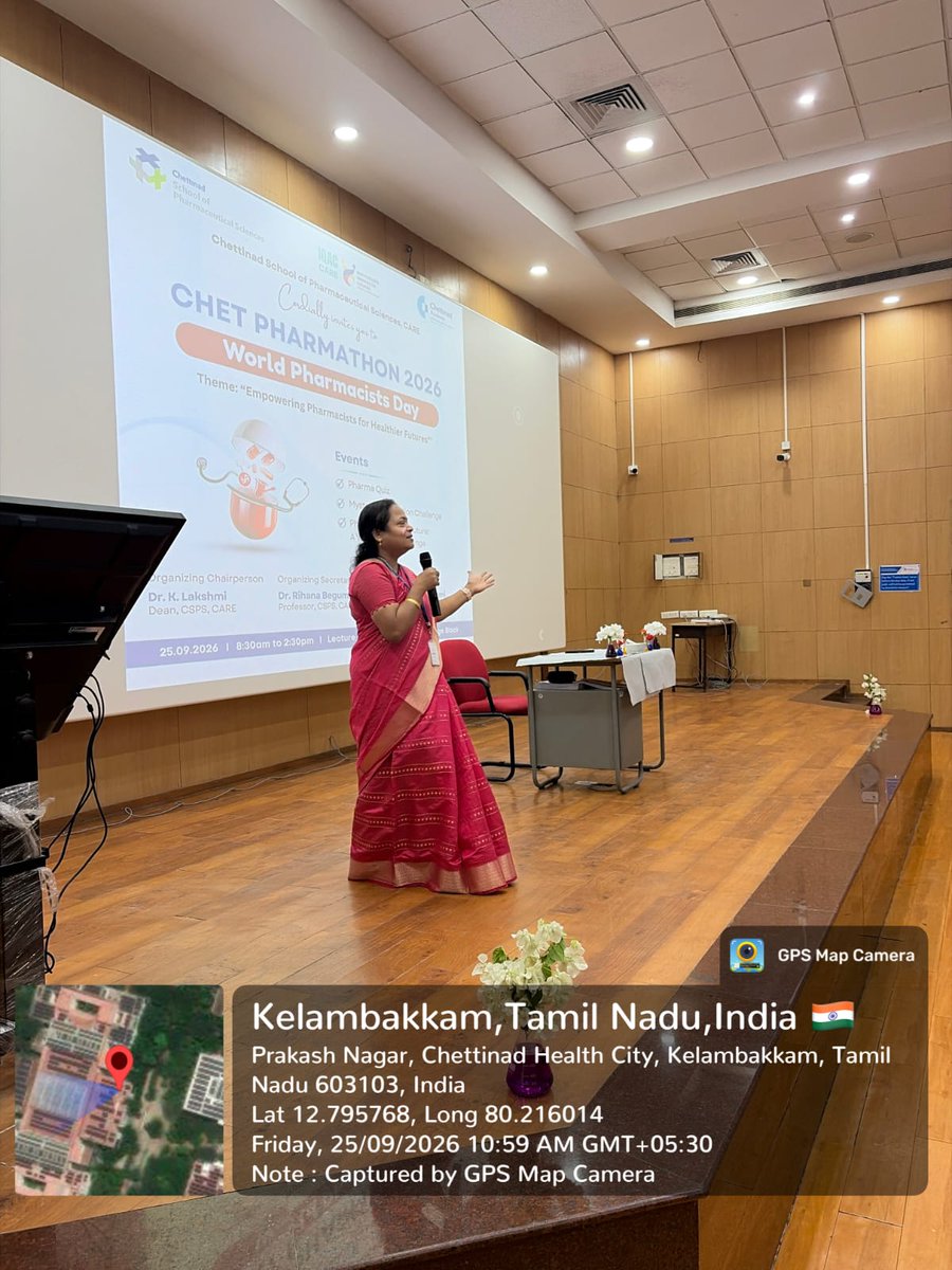 chettinad_univ's tweet photo. 💊 CHET PHARMATHON 2026 celebrated World Pharmacists Day with the theme “Empowering Pharmacists for Healthier Futures,” featuring the Mystery Prescription & Pharmacist of the Future challenges.
#CHETPHARMATHON2026 #WorldPharmacistsDay #Pharmacy #CARE https://t.co/6r836rwnhY