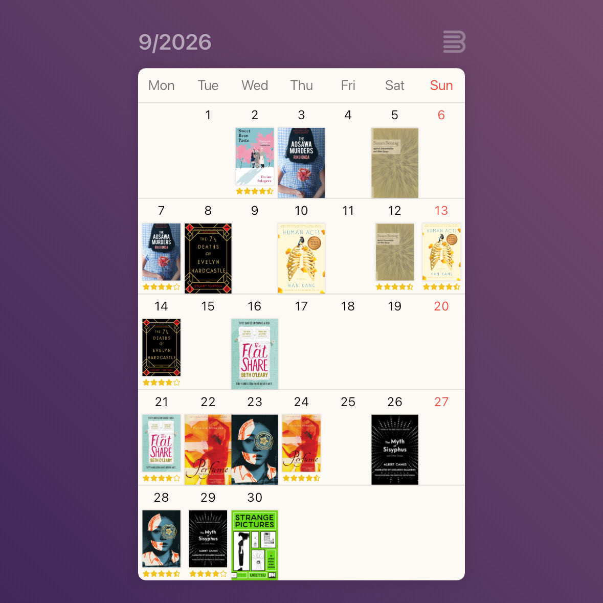 naraglina's tweet photo. my september book calendar 📚 https://t.co/C6s3Uh0ku6