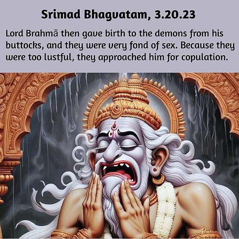 tafarataafer's tweet photo. @JaipurDialogues Brahma gave birth to the demons from his butthole, well and her you are …. WTF https://t.co/8s7DhpMvej