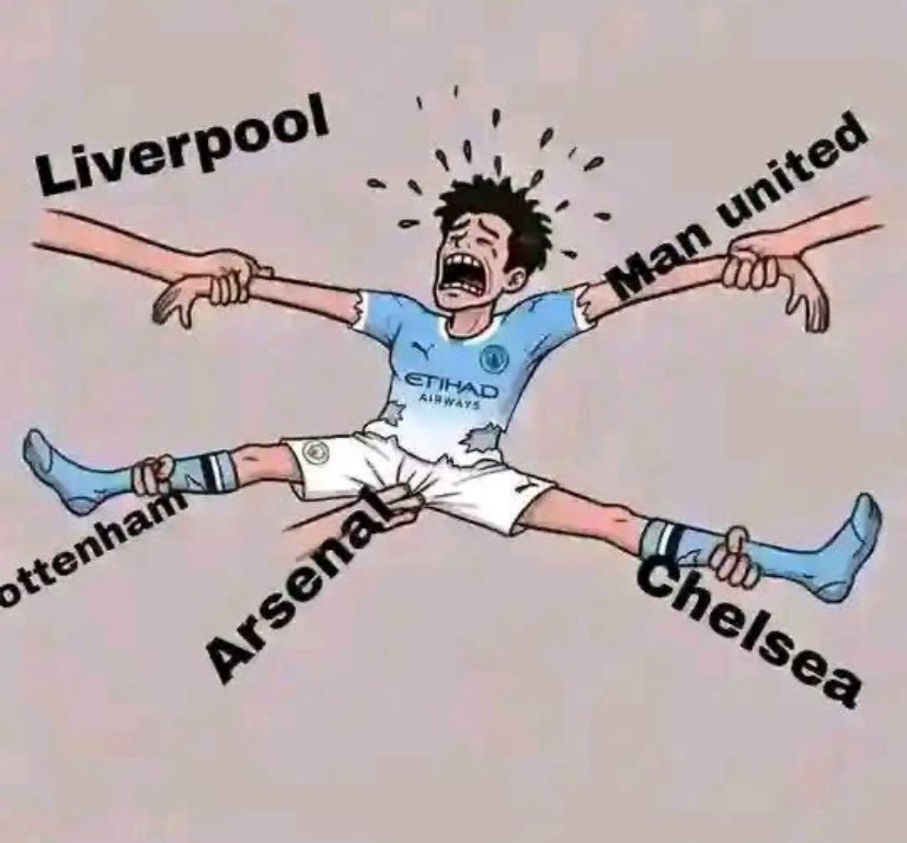 TheChelseaForum's tweet photo. Manchester City's situation in England. 😂😂 https://t.co/hIsT3o93d0