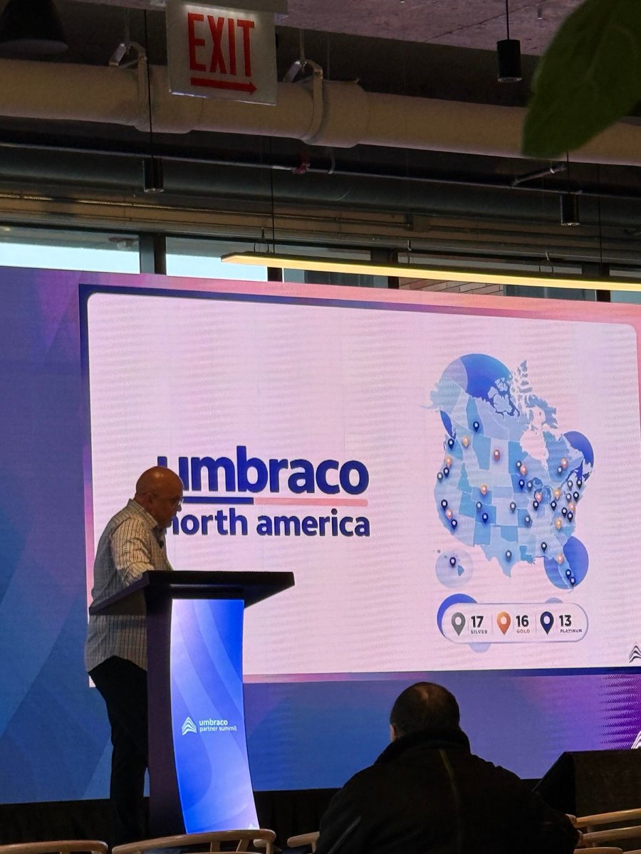 nwahlberg's tweet photo. Great to hear from Brad on the transition of the partner support strategies coming up. Together we go further. #umbraco #goldpartner https://t.co/lxDTEhS21r