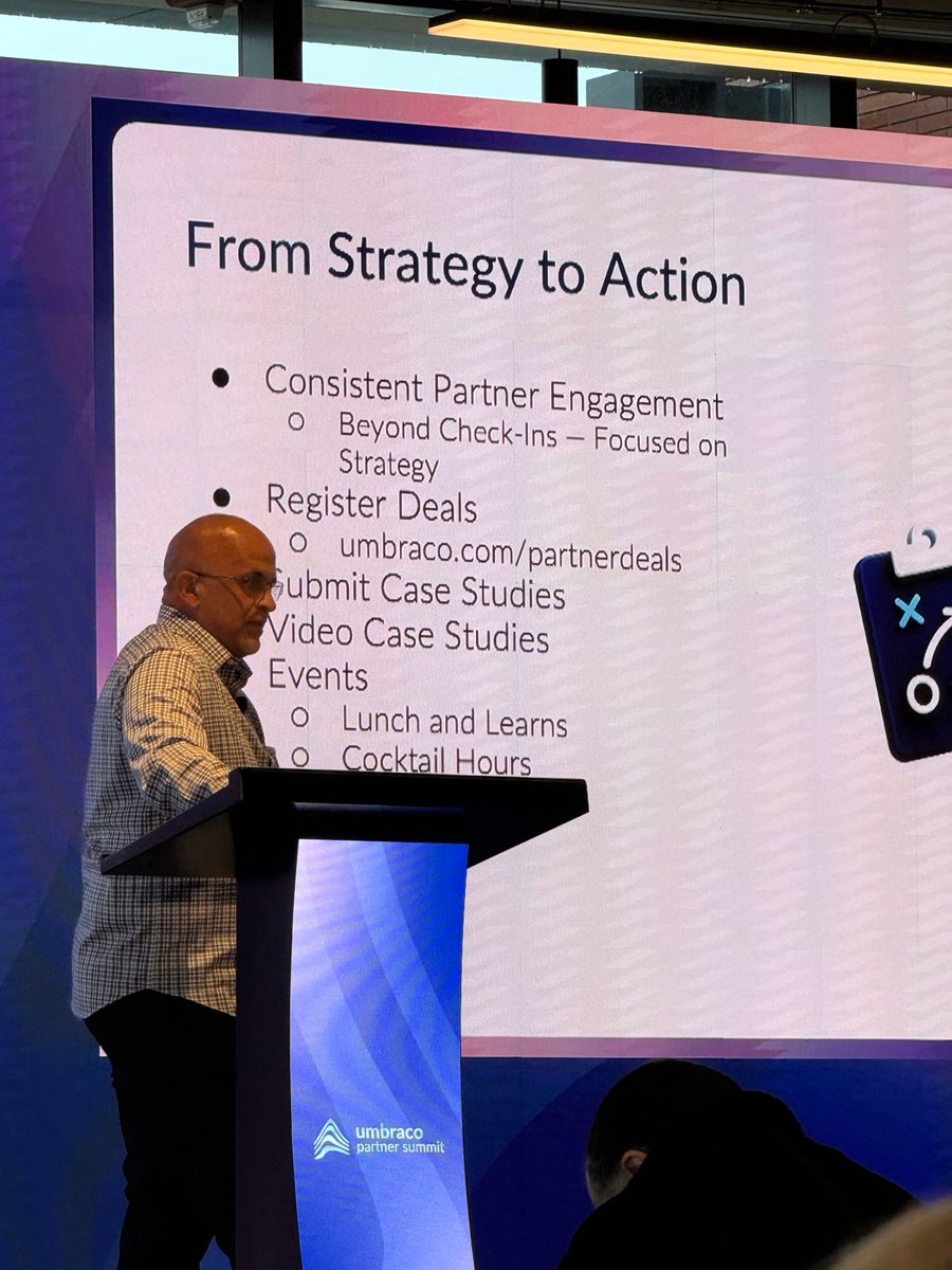 nwahlberg's tweet photo. Great to hear from Brad on the transition of the partner support strategies coming up. Together we go further. #umbraco #goldpartner https://t.co/lxDTEhS21r