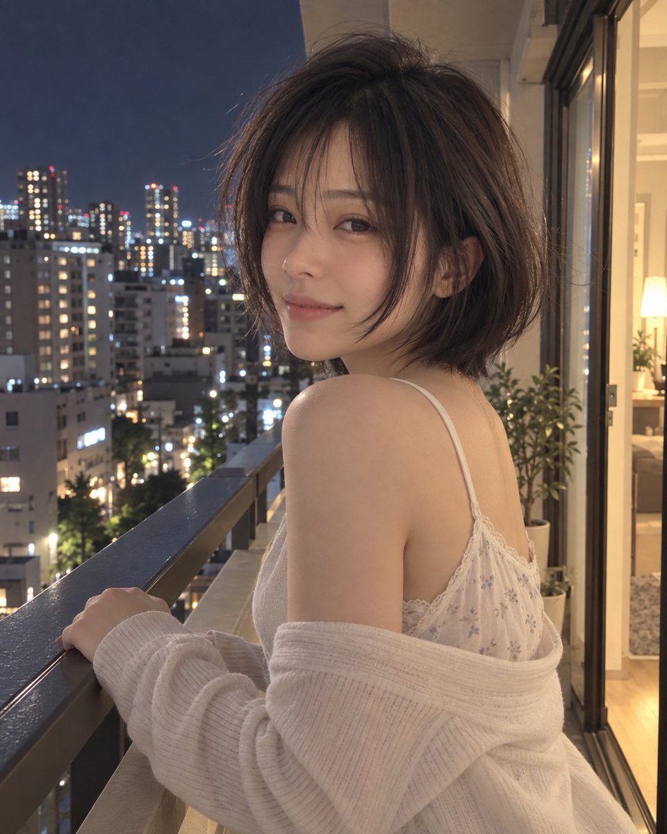 rina_days_'s tweet photo. 夜風が気��ちよくて、ちょっとだけベランダ🌙

こういう何も考えない時間、けっこう好き☺️

#夜時間 #黒髪ボブ #彼女感 #ベランダ #日常 https://t.co/jHuZci8kGt