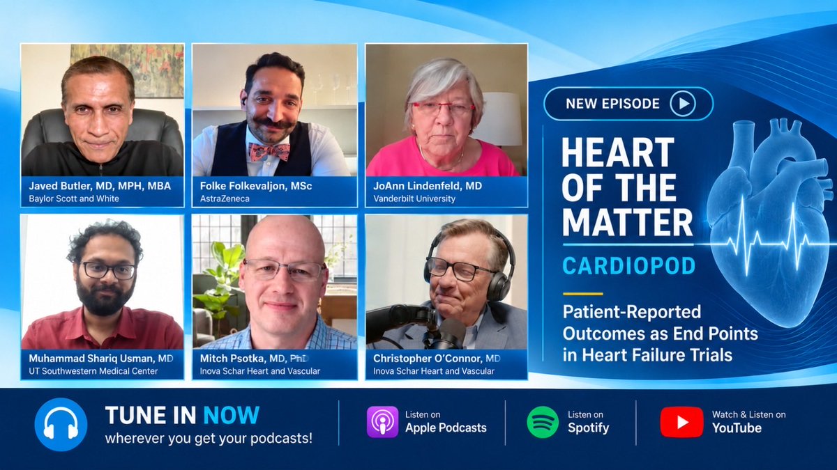 hfcollaboratory's tweet photo. New episode of HFC CardioPod: Heart of the Matter! 🎙️

This episode explores the KCCQ as an endpoint in HF trials—its value, opportunities, and remaining challenges.

Tune in now! https://t.co/ytjjbTOQvp https://t.co/hBStUIoVZw