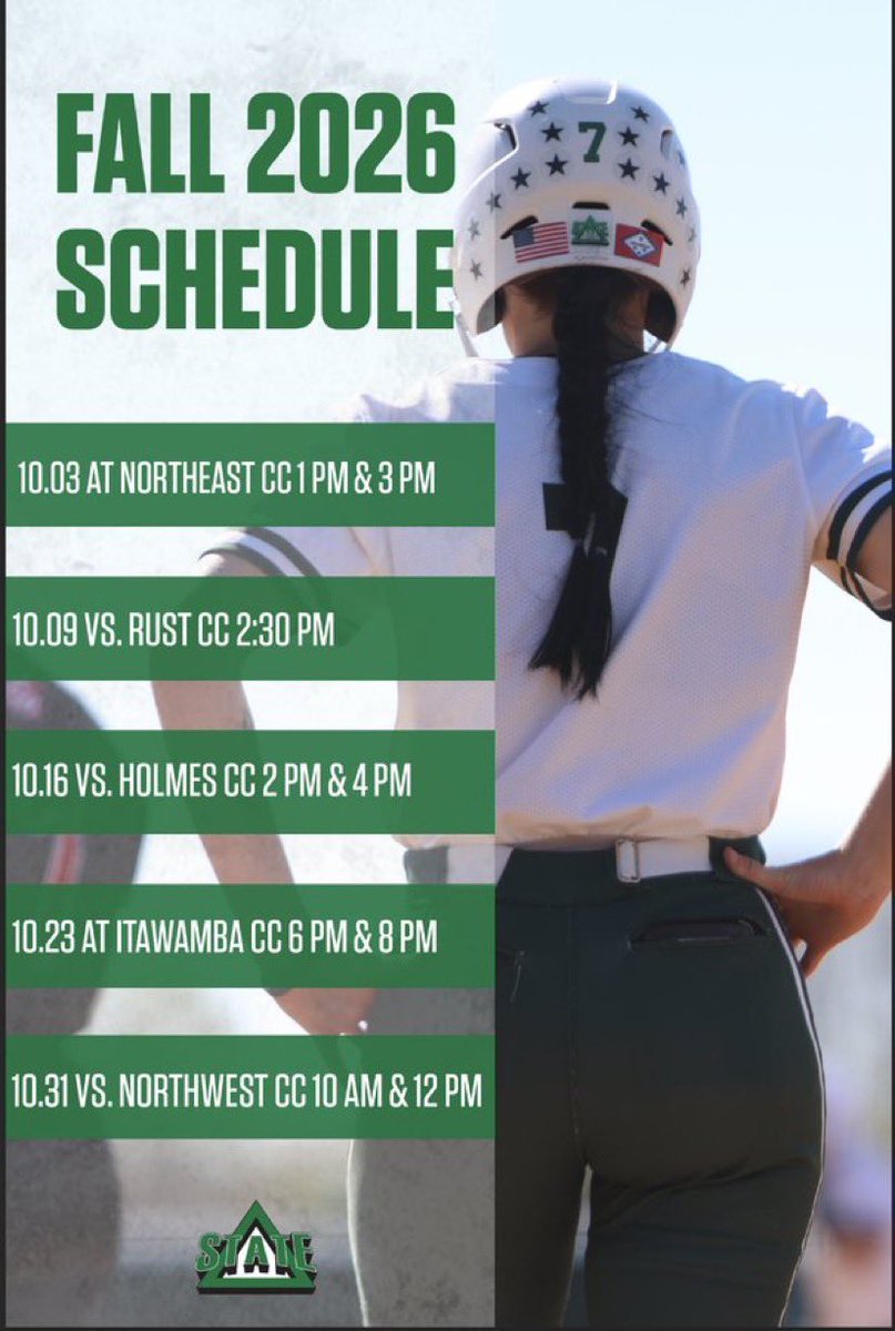 DeltaStateSB's tweet photo. Fall ball is officially here!

Save the dates🗓️🥎 https://t.co/8mBR3V9Xjb