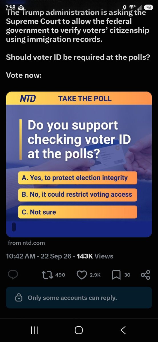 RandyKe89658764's tweet photo. @Kimberlyvrn Just like this one, only certain people can respond. Libtards https://t.co/DQMbeD51f8