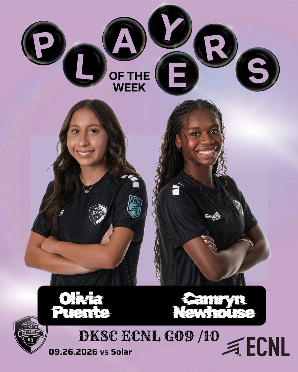 PuenteOlivia09's tweet photo. Thank you Coaches and DKSC. I'm so grateful to be recognized as Player of the Week with Camryn after our match against Solar SC!  

@DKSC_official @DkscEcnl2010g @JorgeHervert8 @DanielDobson24
@grtorres  @ImYouthSoccer @G2CollegeSoccer @girlssoccernet @50_50Pod @TopPreps https://t.co/oUBerLFYGI
