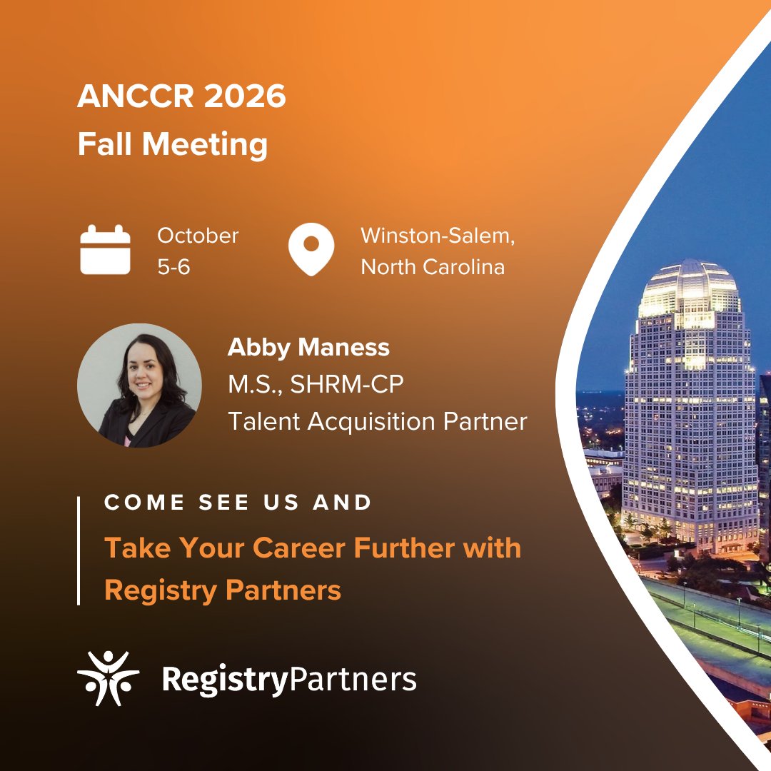 RegPartners's tweet photo. Join Registry Partners at the ANCCR Fall Meeting Oct. 5–6! Connect with Abby Maness in Winston-Salem and catch our virtual sessions Oct. 6 (ET):
• 8–9 a.m.: Laura Ferringer—Heme & Lymphoid
• 12:30–1:30 p.m.: Monica Reece—Abstracting Malignant Brain
#ANCCR https://t.co/Xmx0B7M9mx