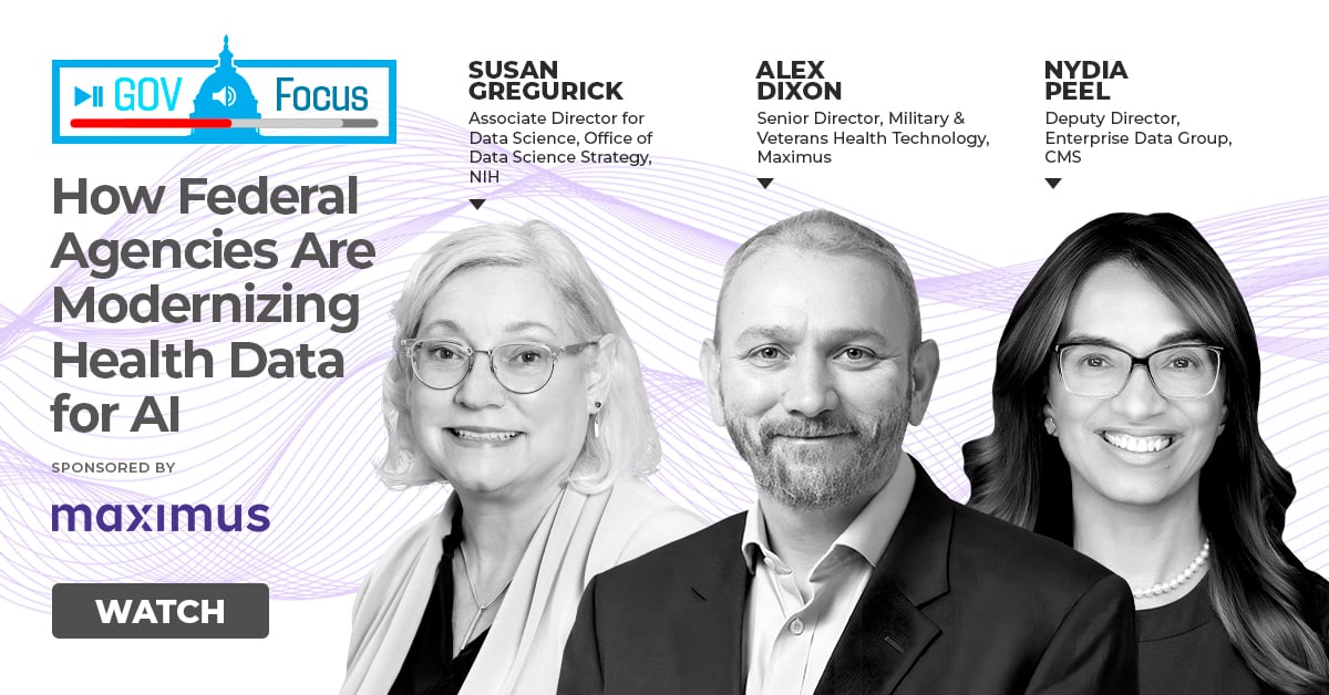 GovCIOMedia's tweet photo. From governance to workforce strategy, federal agencies are laying the groundwork to make health data accurate, secure and AI-ready, even as legacy systems and fragmented data slow the way.

Hear from NIH's Susan Gregurick, CMS's Nydia Peel and Maximus's Alex Dixon on how they're modernizing legacy systems, advancing interoperability and establishing the safeguards needed to support clinical care, research and AI in this #GovFocus panel.

Watch the full discussion: https://t.co/Mfz0mmiqsl