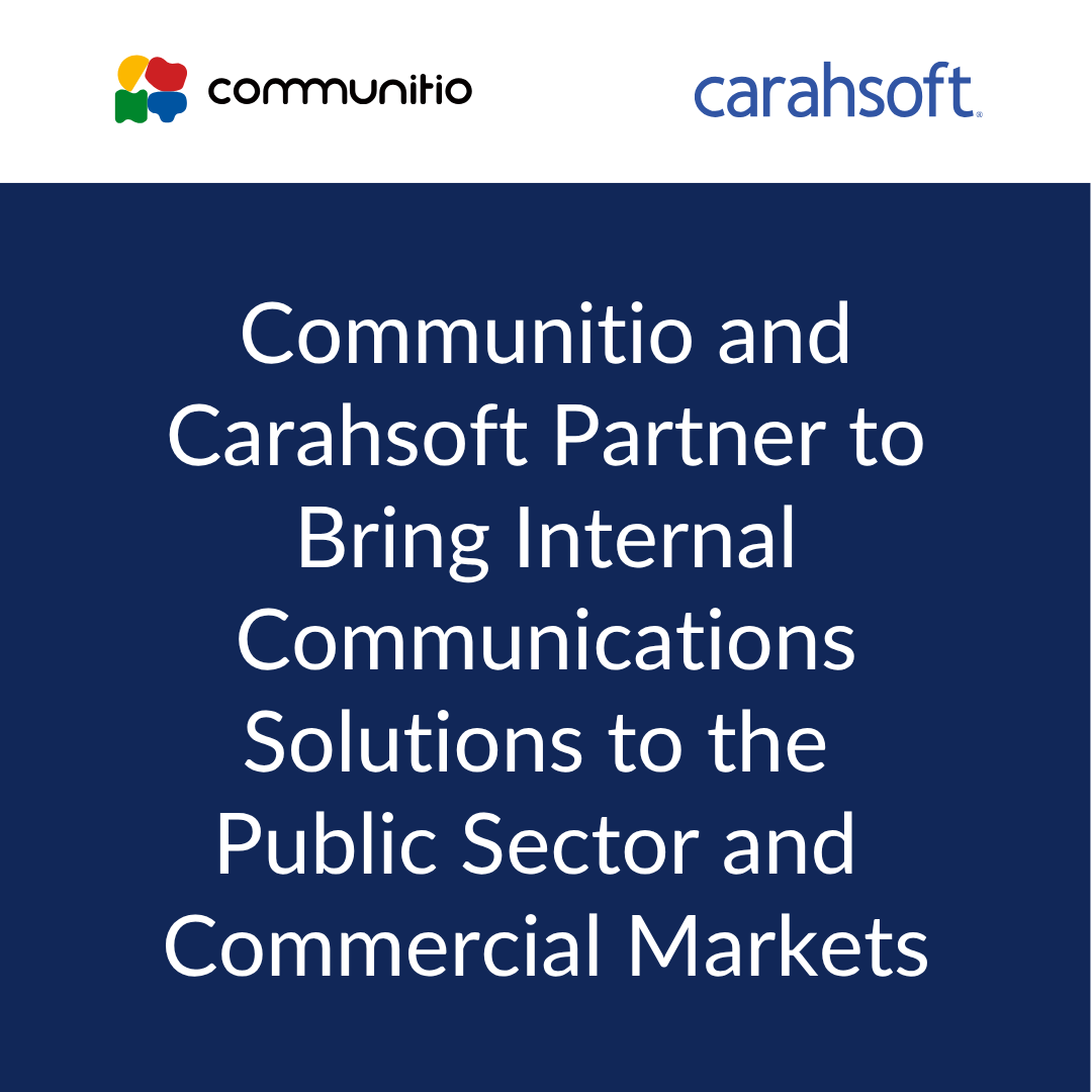 Carahsoft's tweet photo. We are teaming up with Communitio to help Public Sector and commercial organizations strengthen internal communications with NewCommunicator, extending Microsoft Teams with targeted messaging and tools to measure message reach. Learn more: https://t.co/kQKPD9QtZI https://t.co/8OluyVIa0C