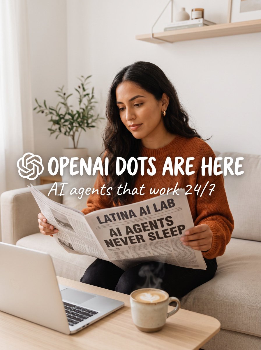 latinaailab's tweet photo. ChatGPT just got AI agents that never clock out 🌙 #OpenAI #ChatGPT #OpenAIDots #DevDay #DevDay2026 https://t.co/fDViAz05Cx