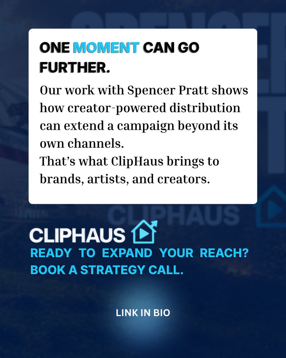 cliphausinc's tweet photo. The Hollywood Reporter featured ClipHaus on Spencer Pratt’s social media campaign, highlighting how we turn existing footage into short clips and distribute them through creator networks to reach audiences beyond his own accounts. https://t.co/oBXLI64aVm