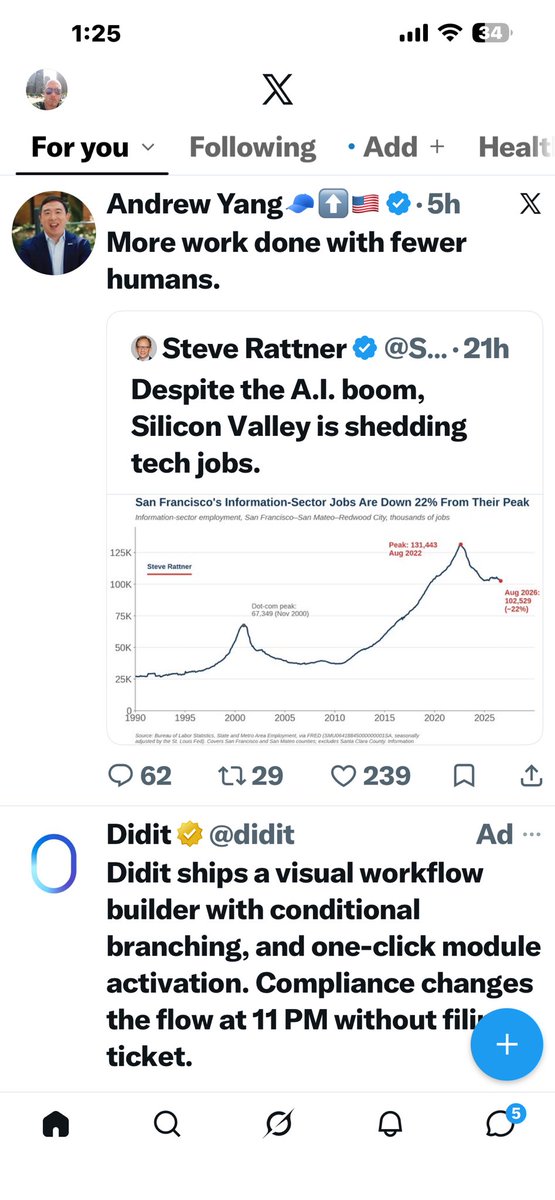 CivilSaneMan's tweet photo. @SandyWhiteCA Better starting thinking policy with the below in mind, this is coming to every industry and quickly https://t.co/Qn4n7WIS71