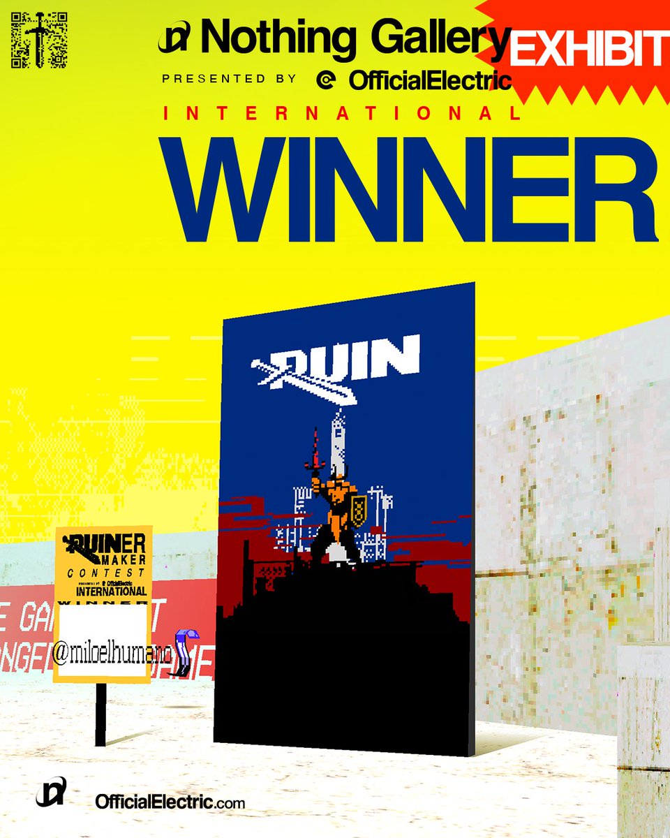 offElectric's tweet photo. Congratulations to our international RUINER Winner @miloehuman.

Come check out their featured RUINER at the Nothing Gallery - Special RUIN Event.

https://t.co/ZrRaDG4PWD https://t.co/iD0fDSOpqU